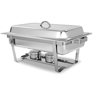 2 Packs Chafing 9 Quart Stainless Rectangular Chafer Buffet B593-KC37827