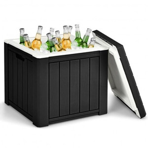 10 4-in-1 Gallon Storage Cooler for Picnic and Outdoor Activities-Black - Color: Black D681-NP10312BK