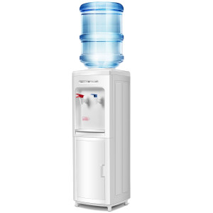 5 Gallons Hot and Cold Water Cooler Dispenser with Child Safety Lock - Color: White D681-EP22276US