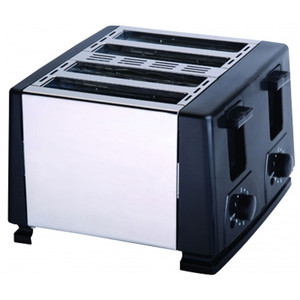 Brentwood 1300W 4 Slice Toaster in Black and Silver D970-TS-284