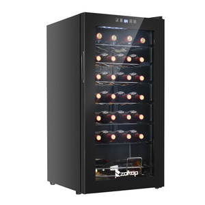 US ZOKOP 80L 28 Bottle Compressor Wine Cooler Cold Rolled Plate Black K484-PHO_0ROPPYAH_US