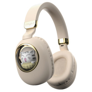 Kids Headphones With Mic LED Light Up 3D Cat Wireless Kids Headphones Adjustable Headband Over Ear  K484-PEL_0QNACEDJ