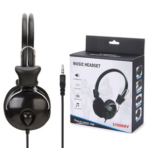 Bass Wired Gaming Headset 3.5mm Plug Foldable Portable Hifi Headphones Sy808 for Phone Tablet Black K484-PEL_0ODMNR6Y