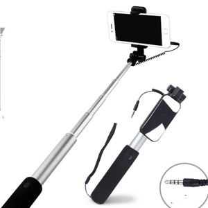 Color: Grey, Model: Android - Compatible with Apple , Selfie Stick Mobile Phone Selfie Stick Alumin Q119-CJSJ117429807GT