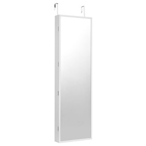 Mirror Jewelry Cabinet, 47.05-Inch Tall Lockable Jewelry Cabinet Armoire with Full-Length Mirror, W E415-BGSZBSNJ1454YENXFV9