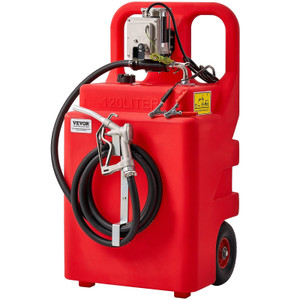 Fuel Caddy, 32 Gallon, Portable Fuel Tank with 12V DC 15 GPM Electric Fuel Transfer Pump, 13 ft Del E415-SLJYCDDBCYQYAKPWS001V9