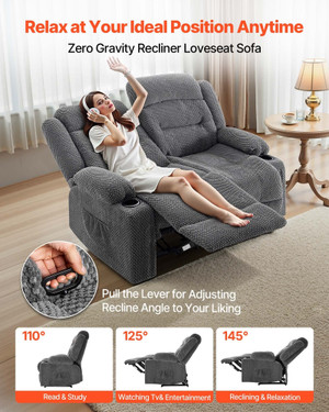Loveseat Recliner Sofa, Manual Reclining Couch with Heating and Massage, Soft Corduroy Recliner Sof E415-DDBYSRSFSDKDYO29Y001V1
