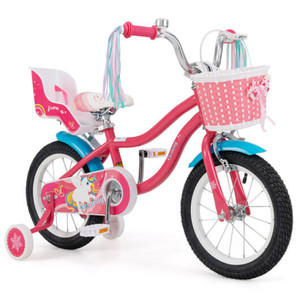 14 Inch Girls Bike with Doll Seat and Basket for 3-5 Years Olds Pink B593-TE-TS10188PI-14