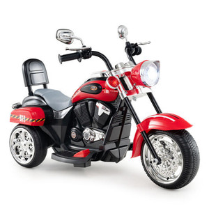 6V Powered Toddler 3-Wheel Motorbike Ride On Toy with Horn and Headlight-Black & Red - Color: Black D681-TY327686XF