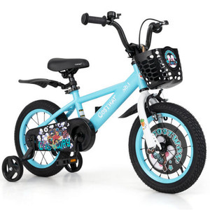 14 Inch Kids Bike with Adjustable Handlebar and Saddle for 3-5 Years Old-14 inches - Color: Blue -  D681-TS10154BL-14