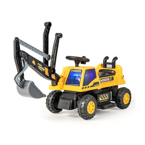 Kids ASTM Certificated Powered Ride On Bulldozer with Front Digger Shovel-Yellow - Color: Yellow D681-TQ10123US-YW