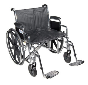 Wheelchair Std Dual-Axle 22  w/Rem Desk Arms & S/A Footrest B731-20959D