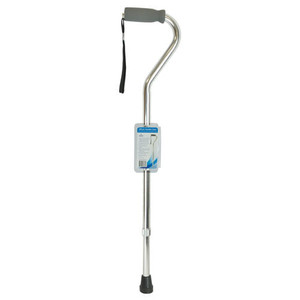 Cane  Soft Foam Offset Handle  Blue Jay  Silver with Strap B731-BJ210126