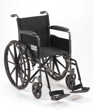 Wheelchair 18   w/Fixed Full Arms & Swingaway Det Footrests B731-10948C
