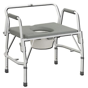 Bariatric Drop-Arm Commode Deluxe  Assembled B731-1066A