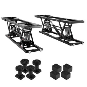  Car Lift, 25.6" Max. Height, 5,000 LBS Capacity Portable Car Lift, with Extended-Length Plates, He E415-QCSJJZG5000LBZWD1V1