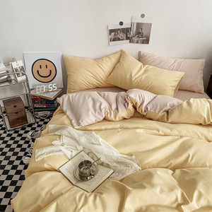 Pattern: Yellow Light Camel, Size Specification: 2.2M Flat Sheet - Simple Colorblock All-matching W Q119-CJCS211838232FU