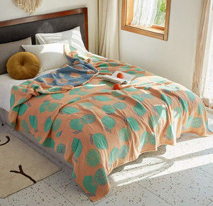 Pattern: Lemon Orange, Size Specification: 150cmx200cm - Cotton Gauze Four-layer Soft Single Double Q119-CJYD254720409IR