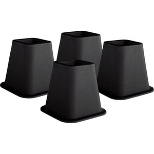 6-inch High Bed Risers in Black - 4-Pack Q280-T6IBBR4P