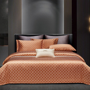 Flower: Smart Orange, Dimensions: 200cm - Light Luxury High-end Jacquard Long-staple Cotton Four-pi Q119-CJCS196554602BY