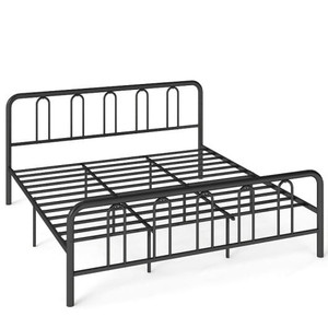 Full/Queen Size Metal Bed Frame with Headboard and Footboard-King Size - Size: King Size D681-HU10785DK-K