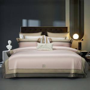 Color: Angel Pink, Specifications: Flat Sheet Standard 7PCs - 160 Double-strand Long-staple Cotton  Q119-CJCS197907202BY