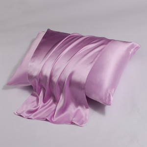 Pattern: Light Purple, Size Specification: 51x91CM - Zipper Silk Double-sided Pillowcase Household Q119-CJYD246236435IR