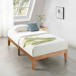 Twin XL size Solid Wood Platform Bed Frame in Natural Wooden Finish Q280-TXLNSWPB142935861