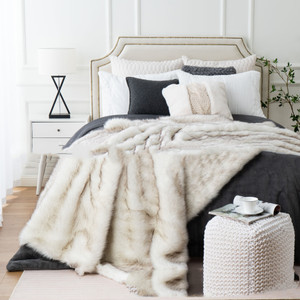 Color: White, Size Specification: 150x200cm - Thick And Portable European Style Fox Like Blanket Fo Q119-CJZW255675913MN