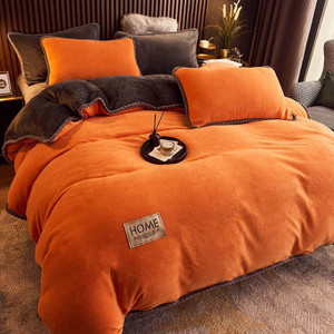Pattern: Emma Orange B Style, Size Specification: 180X200cm - Coral Fleece Plus Velvet Thick Duvet  Q119-CJYD255722748VE