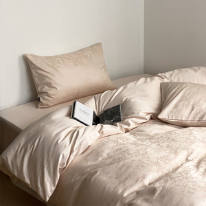 Pattern: Ryuguang Peach, Dimensions: 220 X240cm Duvet Insert - Long Velvet Jacquard Four Piece Pure Q119-CJCS183817302BY