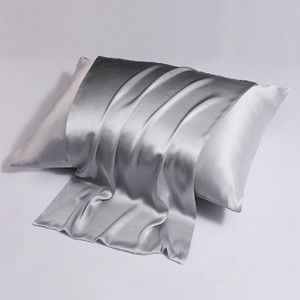 Pattern: Silver Gray, Size Specification: 51x76CM - Zipper Silk Double-sided Pillowcase Household Q119-CJYD246236402BY