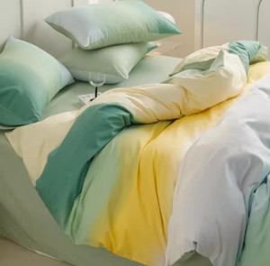 Color: Iridescent green, style: Flat Sheet-1.8m, Bedding Size:  - Simple Gradient Color Bed Four Se Q119-CJCS191891051YB
