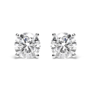 IGI Certified 14K White Gold 5.00 Cttw Round Brilliant-Cut Lab Grown Diamond Classic 4-Prong Stud E N162-021453EIGI