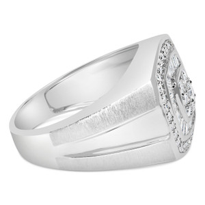 14K White Gold Men's Diamond Band Ring (1 cttw, H-I Color, SI1-SI2 Clarity) N162-015746R105