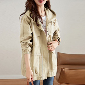 Color: Khaki, Size: M - Women's Mid-length Western Style Youthful-looking Trench Coat Q119-CJYD246163519SH
