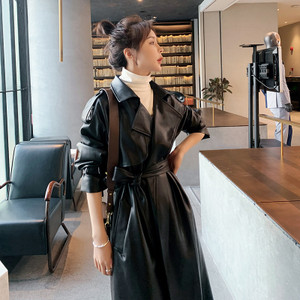 Autumn New Leather Trench Slim-fit Leather Coat Q119-CJYD2242114