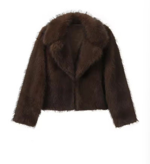 Color: Coffee, Size: L - Fur Autumn And Winter Faux Fur Women's Clothing Top Q119-CJYD262755504DW