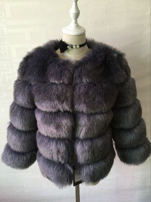 Color: Dark grey, Size: 3XL - New faux furry slim mink jacket short faux fur fur coat female Q119-CJNSWTYM00058-Dark grey-3XL