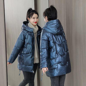 Color: Blue, Size: 2XL - Winter Loose Thick Hooded Down Cotton Q119-CJJK252554615OL