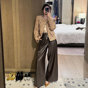Color: Picture Color With Cotton, Size: M - Gold Sequined Coat Tweed Padded Top Q119-CJYD247006406FU