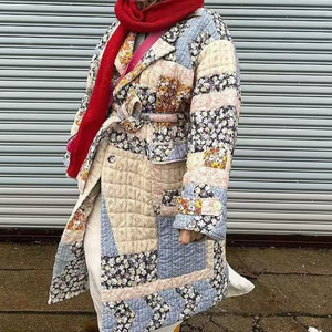 Contrast Color Retro Pocket Waistband Cotton-padded Coat Q119-CJJK1909061