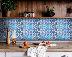 4" X 4" Azul Gianna Peel And Stick Tiles N270-400330