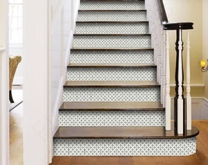 8" X 8" Sage Gray Fleur Removable Peel and Stick Tiles N270-400399