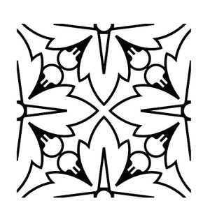 6" X 6" White and Black Cross Peel and Stick Removable Tiles N270-399932
