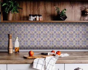 4" X 4" Blue Taupe Nova Removable Peel And Stick Tiles N270-400220