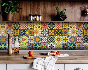 8" X 8" Mediterranean Brights Peel And Stick Removable Tiles N270-382878