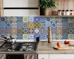 4" X 4" Randy Mutli Mosaic Peel And Stick Tiles N270-400355