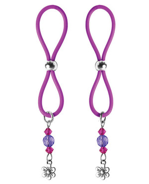Bijoux de Nip Nipple Halos Flower Charm - Purple X615-PHSBDN901P