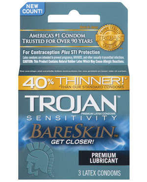 Trojan Bareskin Condoms - Box of 3 X615-7605-20EA